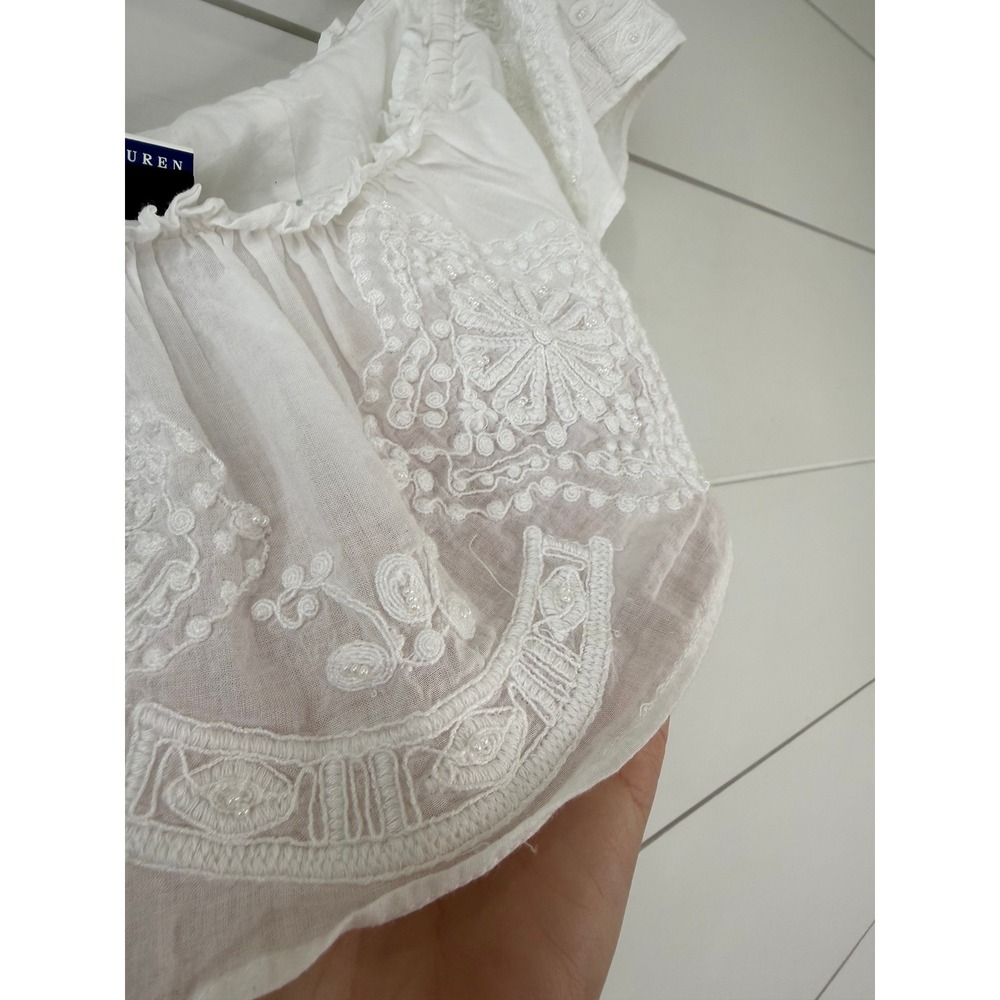 NEW Lauren Ralph Lauren BLACK LABEL Off Shoulder Dress 14 BEADED EMBROIDERED - Picture 3 of 10